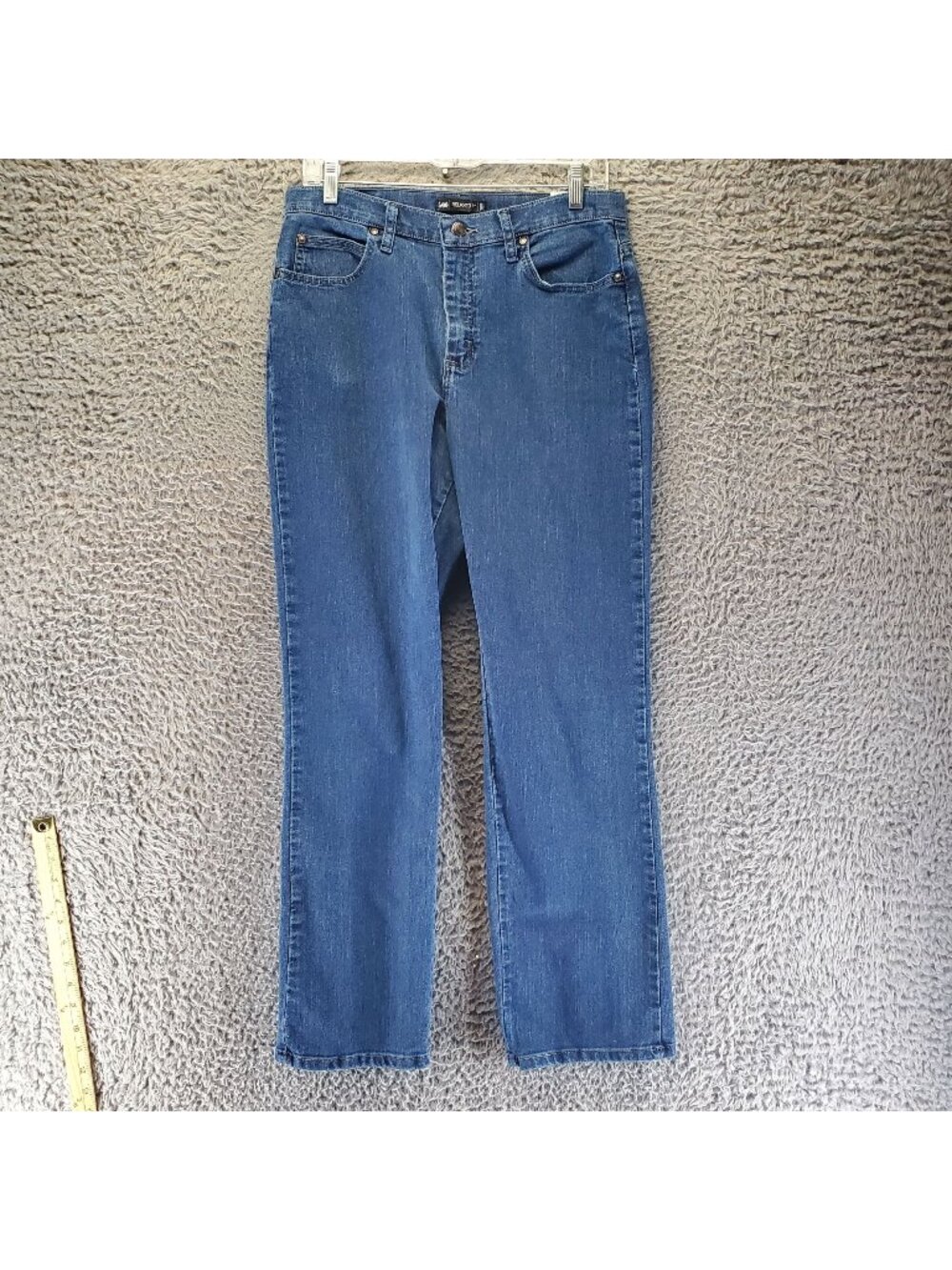 Lee Jeans Womens 10 Blue Relaxed Fit Stretch Denim Comfort Waist Classic Style